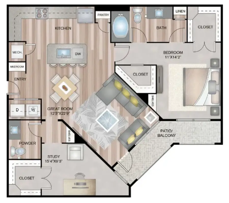 Reserve at Baybrook Houston Apartments FloorPlan 6