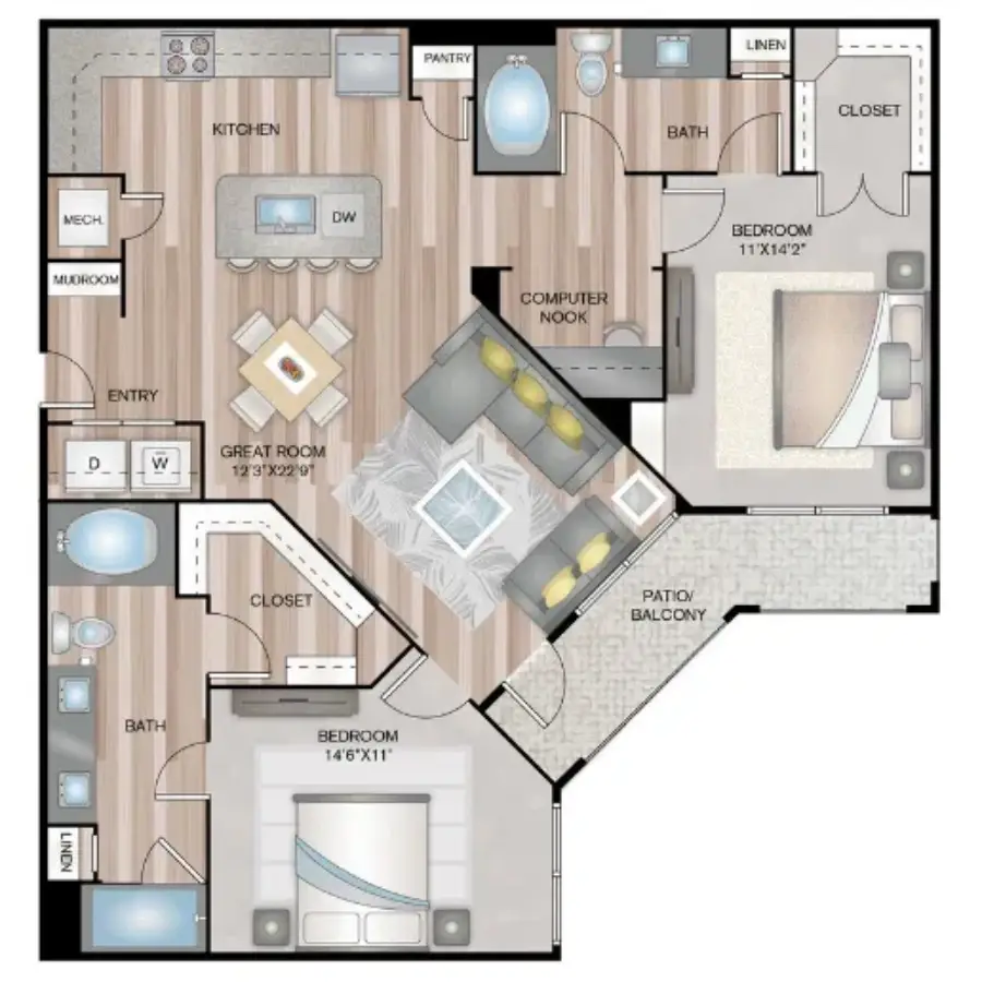 Reserve at Baybrook Houston Apartments FloorPlan 8