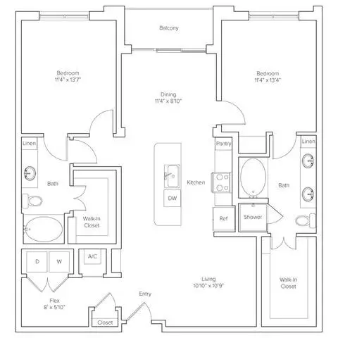 South Main Building Houston Apartments FloorPlan 8