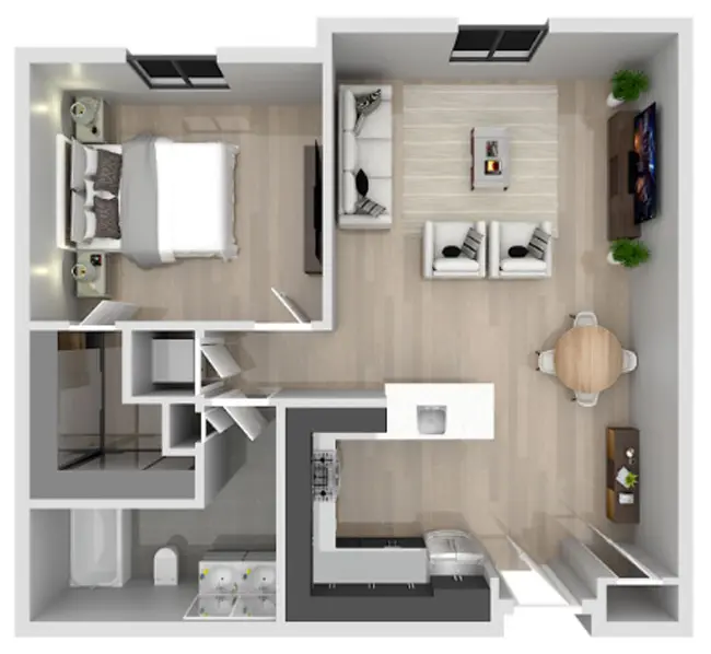 The Briar Houston Apartment Floorplan 1