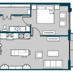 The Carter Houston Apartment FloorPlan 1