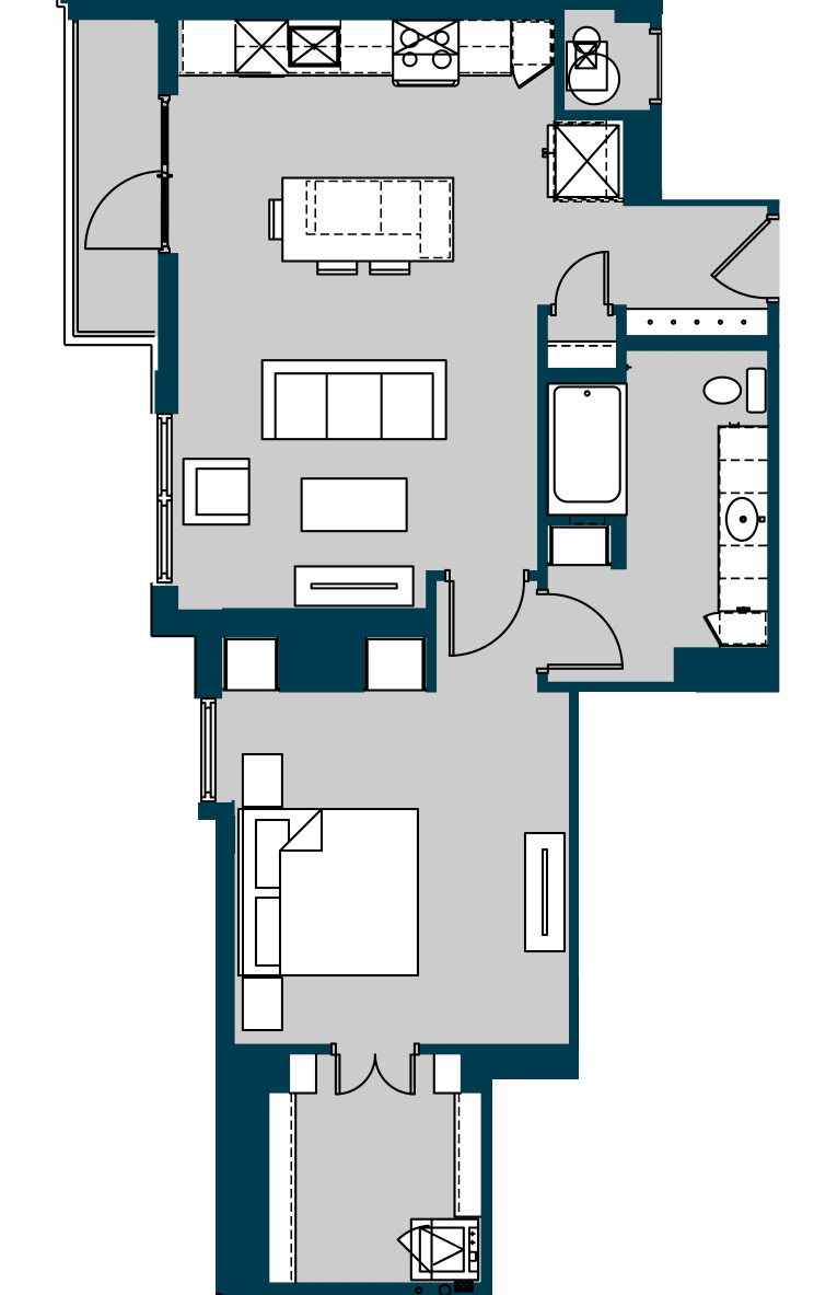 The Carter Houston Apartment FloorPlan 6