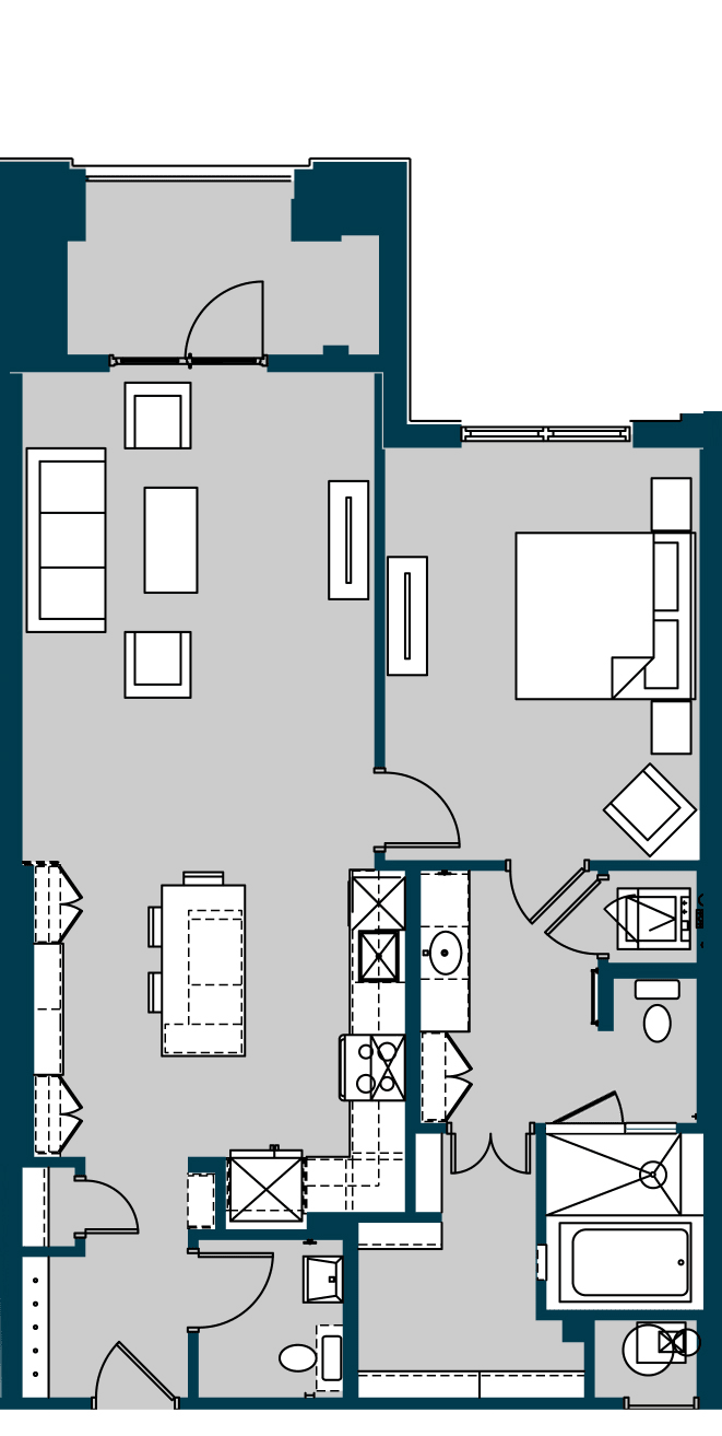 The Carter Houston Apartment FloorPlan 9
