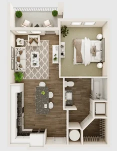 The Livano Kemah Houston Apartments FloorPlan 1