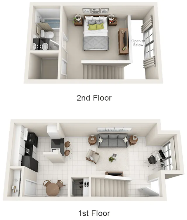 The Lofts at 3402 Houston Apartments FloorPlan 1