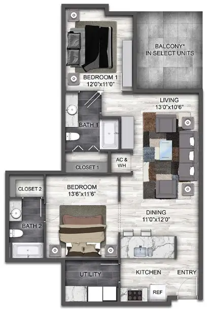 The Lofts at CityCentre Houston Apartments FloorPlan 12