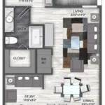 The Lofts at CityCentre Houston Apartments FloorPlan 3