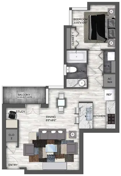The Lofts at CityCentre Houston Apartments FloorPlan 4