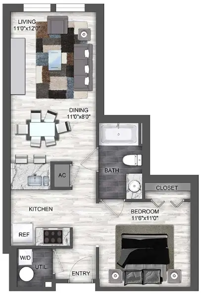 The Lofts at CityCentre Houston Apartments FloorPlan 6
