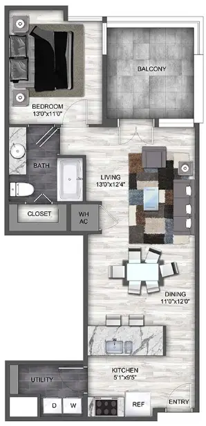 The Lofts at CityCentre Houston Apartments FloorPlan 8