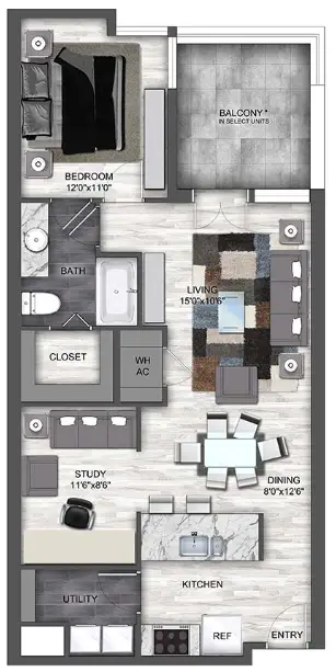 The Lofts at CityCentre Houston Apartments FloorPlan 9