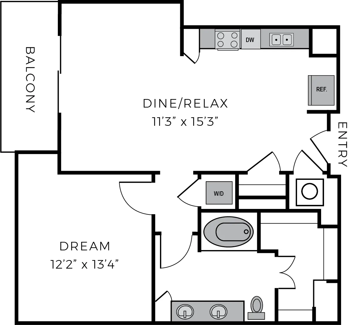 The McCarthy Houston Apartments FloorPlan 12