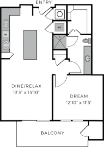 The McCarthy Houston Apartments FloorPlan 13
