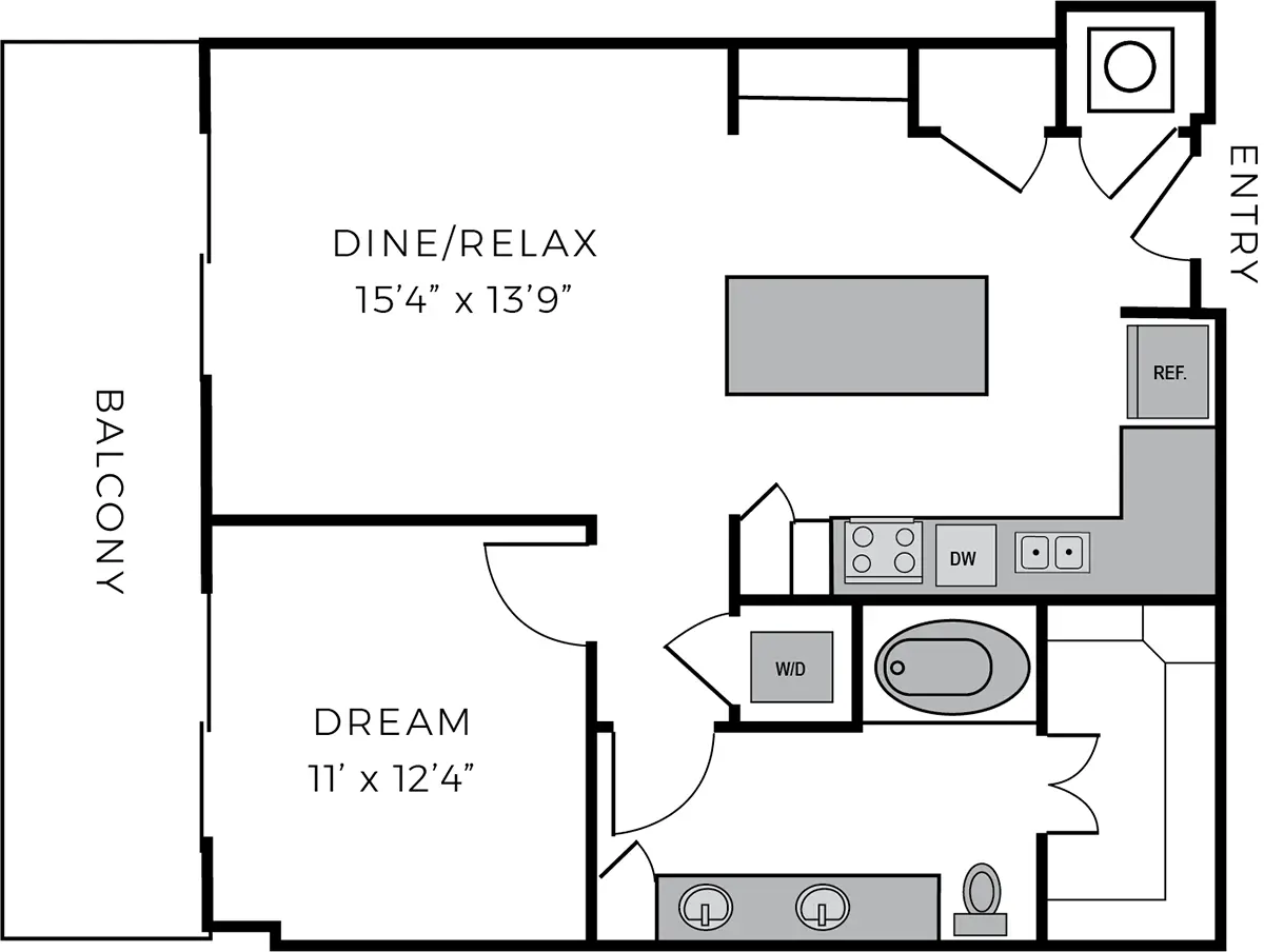 The McCarthy Houston Apartments FloorPlan 14