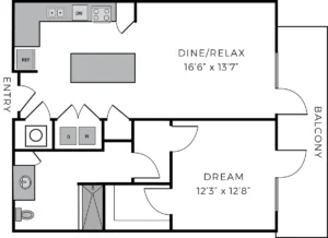 The McCarthy Houston Apartments FloorPlan 16