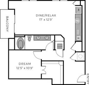 The McCarthy Houston Apartments FloorPlan 17