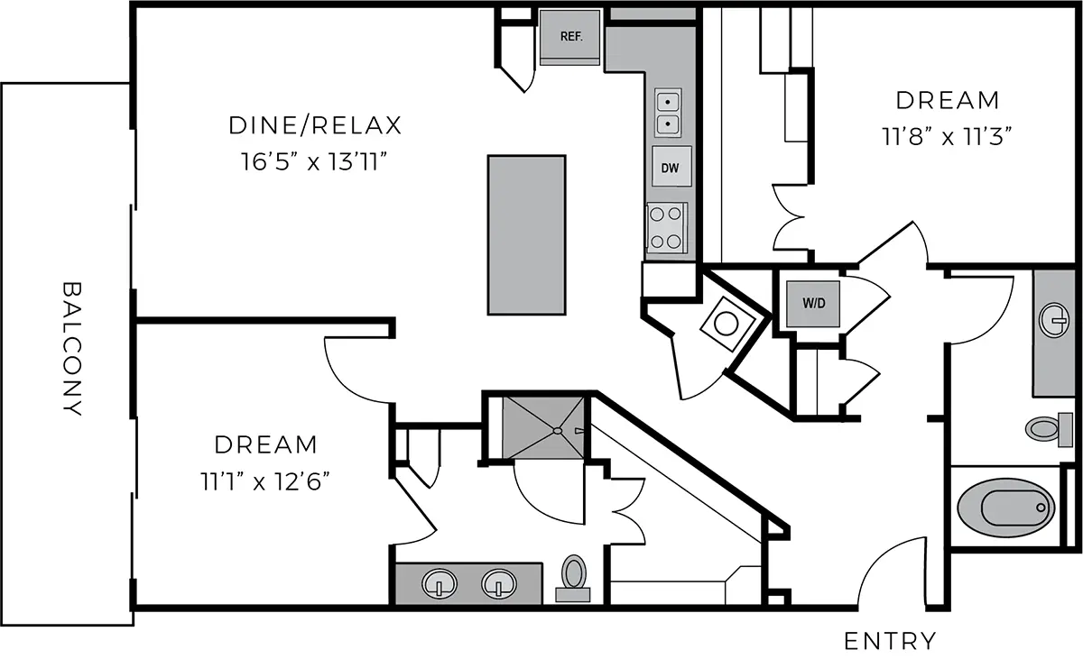 The McCarthy Houston Apartments FloorPlan 21