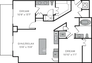 The McCarthy Houston Apartments FloorPlan 22
