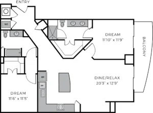 The McCarthy Houston Apartments FloorPlan 23