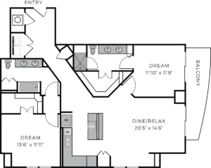 The McCarthy Houston Apartments FloorPlan 24