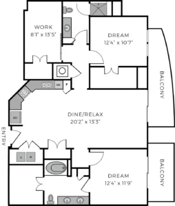 The McCarthy Houston Apartments FloorPlan 25