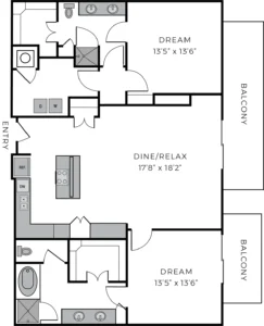 The McCarthy Houston Apartments FloorPlan 27