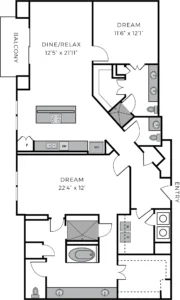 The McCarthy Houston Apartments FloorPlan 28