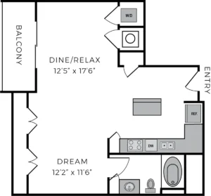 The McCarthy Houston Apartments FloorPlan 4