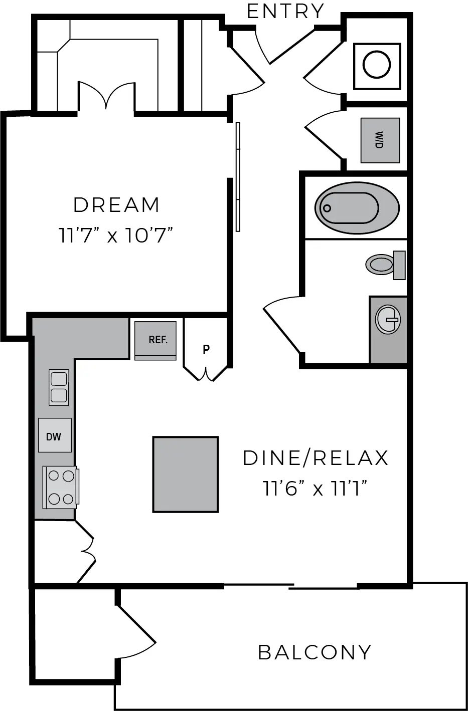 The McCarthy Houston Apartments FloorPlan 8