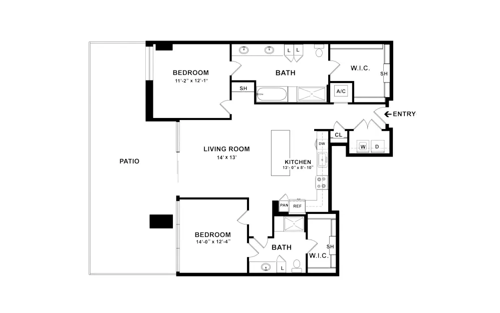 The Mckinley Houston Apartments FloorPlan 12