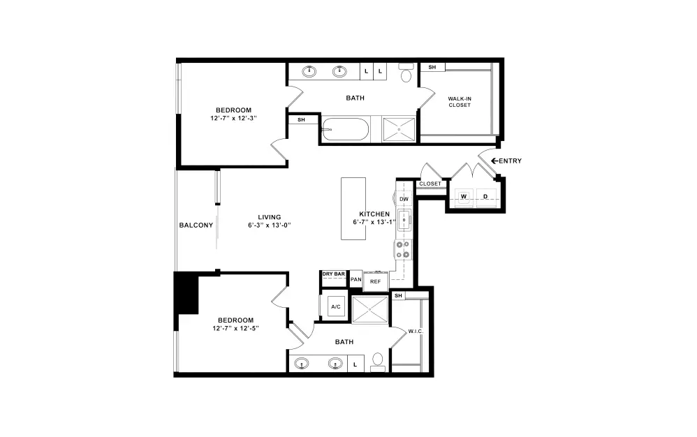 The Mckinley Houston Apartments FloorPlan 15
