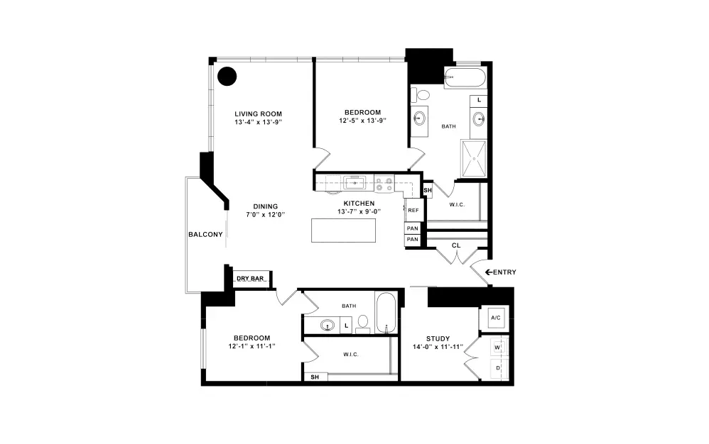 The Mckinley Houston Apartments FloorPlan 19