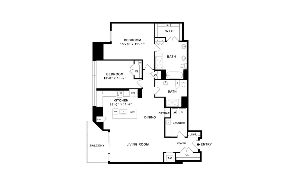 The Mckinley Houston Apartments FloorPlan 22