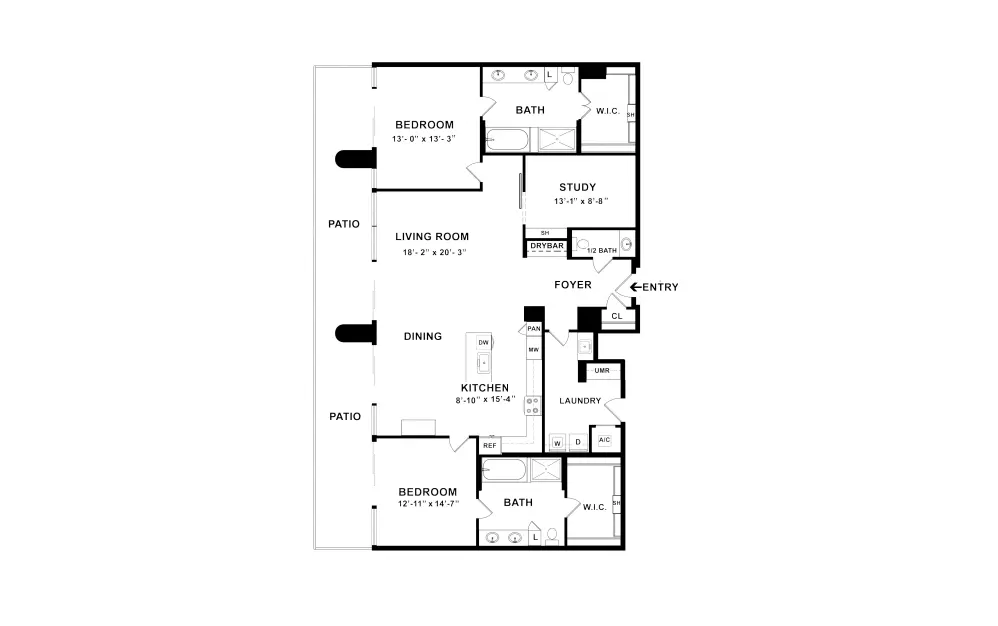 The Mckinley Houston Apartments FloorPlan 24