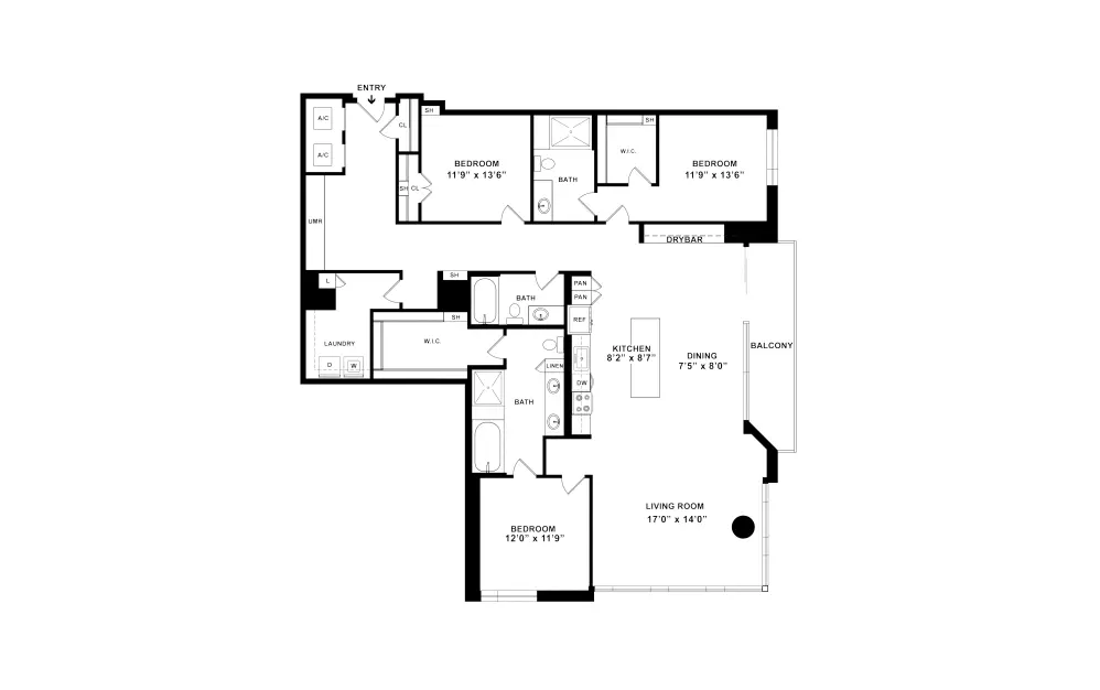 The Mckinley Houston Apartments FloorPlan 27
