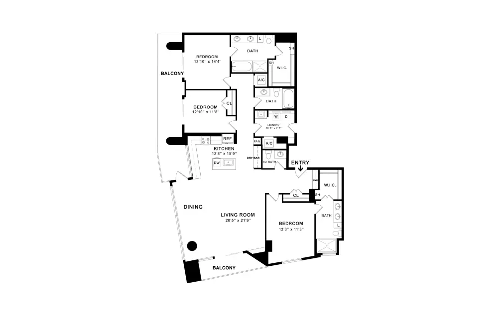 The Mckinley Houston Apartments FloorPlan 28