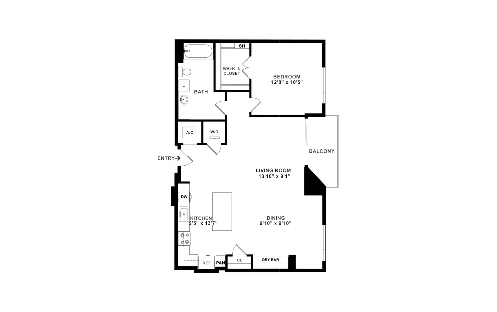 The Mckinley Houston Apartments FloorPlan 9