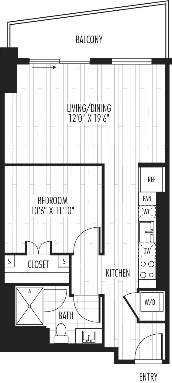The Residences at La Colombe d’Or Houston Apartments FloorPlan 1
