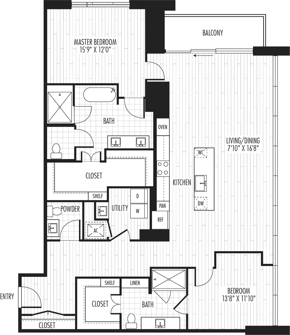 The Residences at La Colombe d’Or Houston Apartments FloorPlan 12