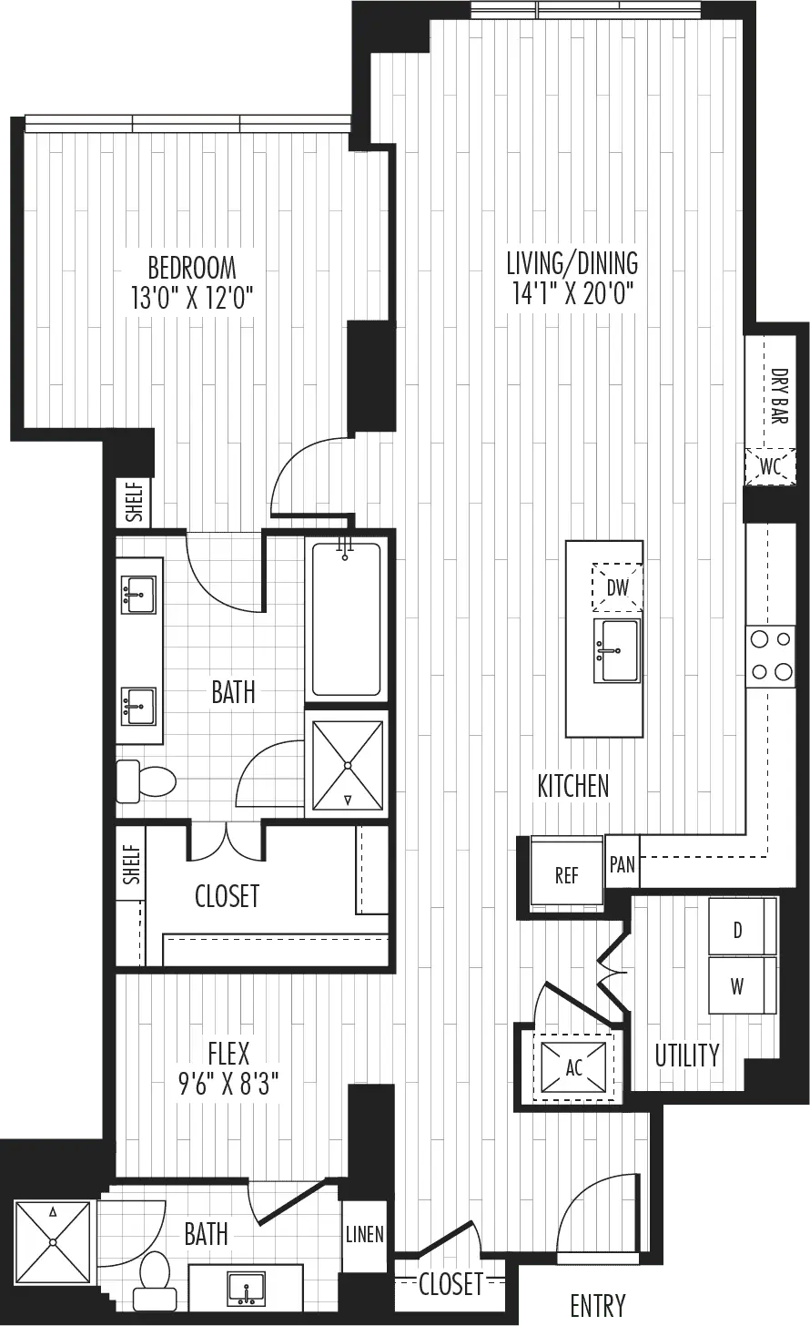 The Residences at La Colombe d’Or Houston Apartments FloorPlan 7