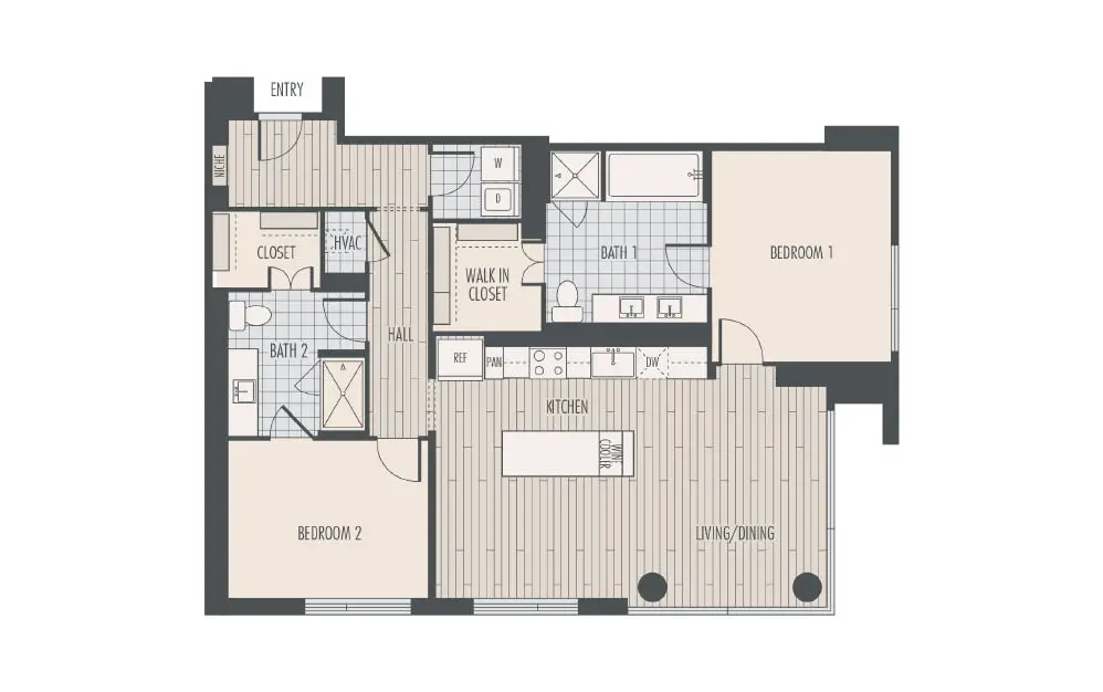 The Southmore Houston Apartments FloorPlan 8