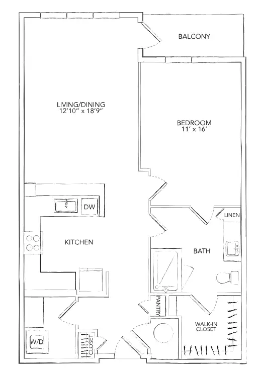 The Westcott Houston Apartments FloorPlan 1