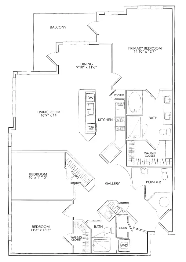 The Westcott Houston Apartments FloorPlan 13