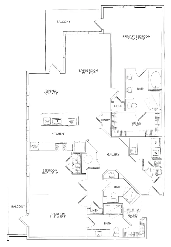 The Westcott Houston Apartments FloorPlan 14
