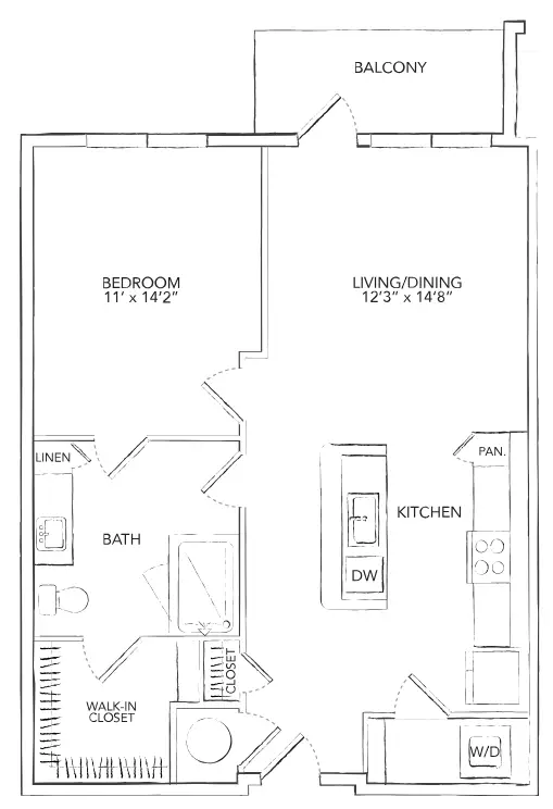 The Westcott Houston Apartments FloorPlan 2