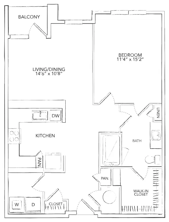 The Westcott Houston Apartments FloorPlan 3