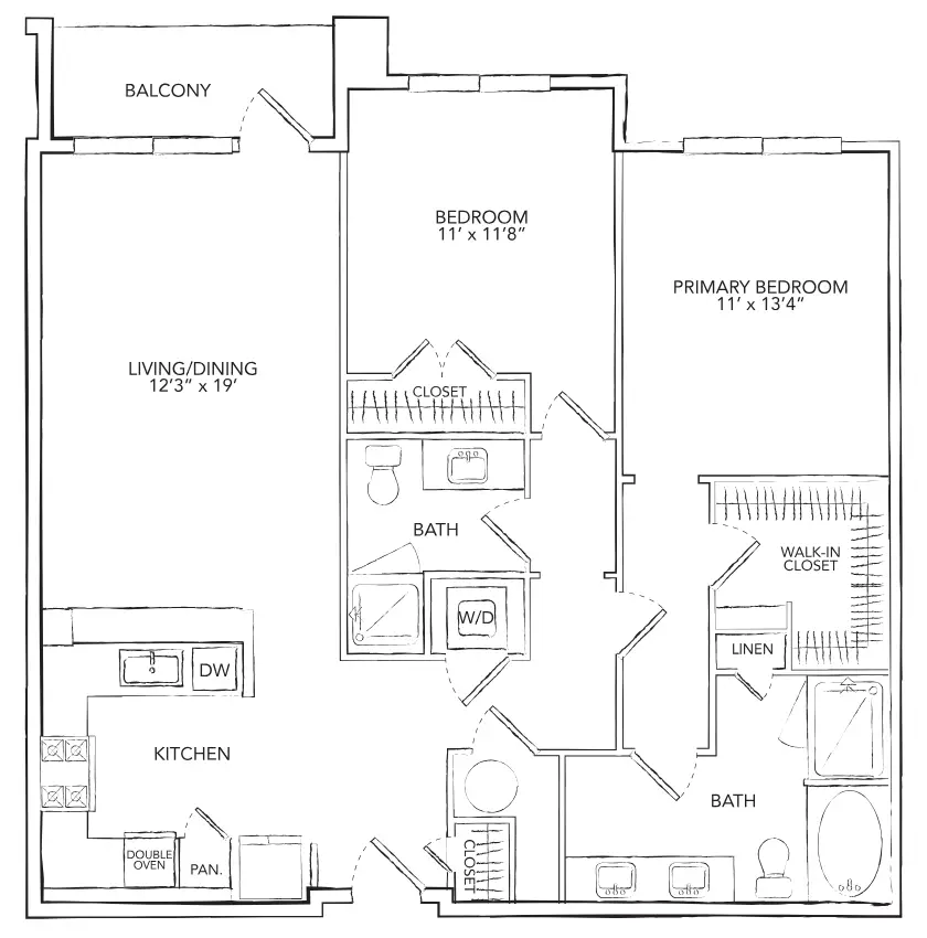 The Westcott Houston Apartments FloorPlan 5