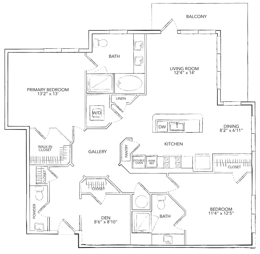 The Westcott Houston Apartments FloorPlan 6