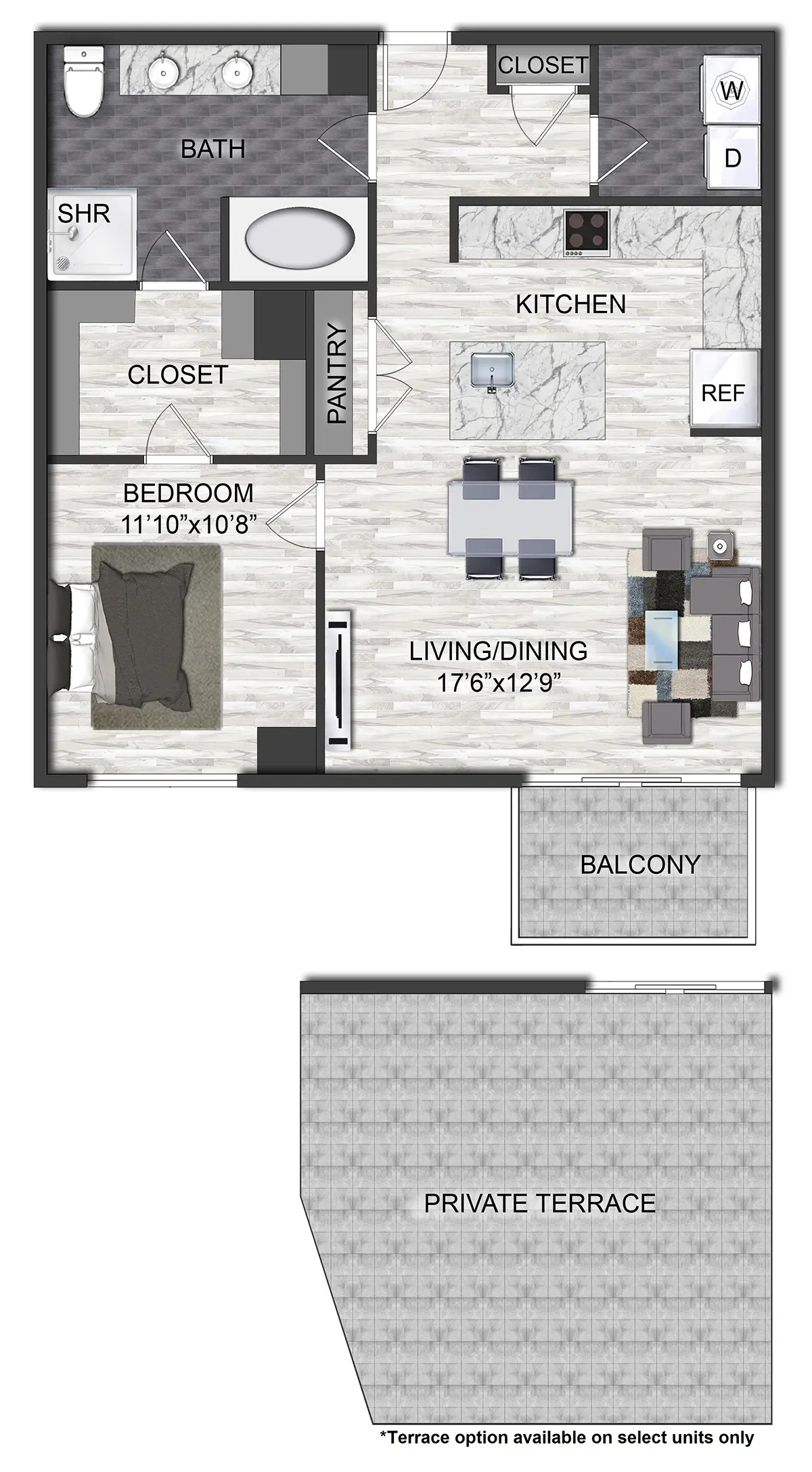 Vantage Med Center Houston Apartments FloorPlan 12