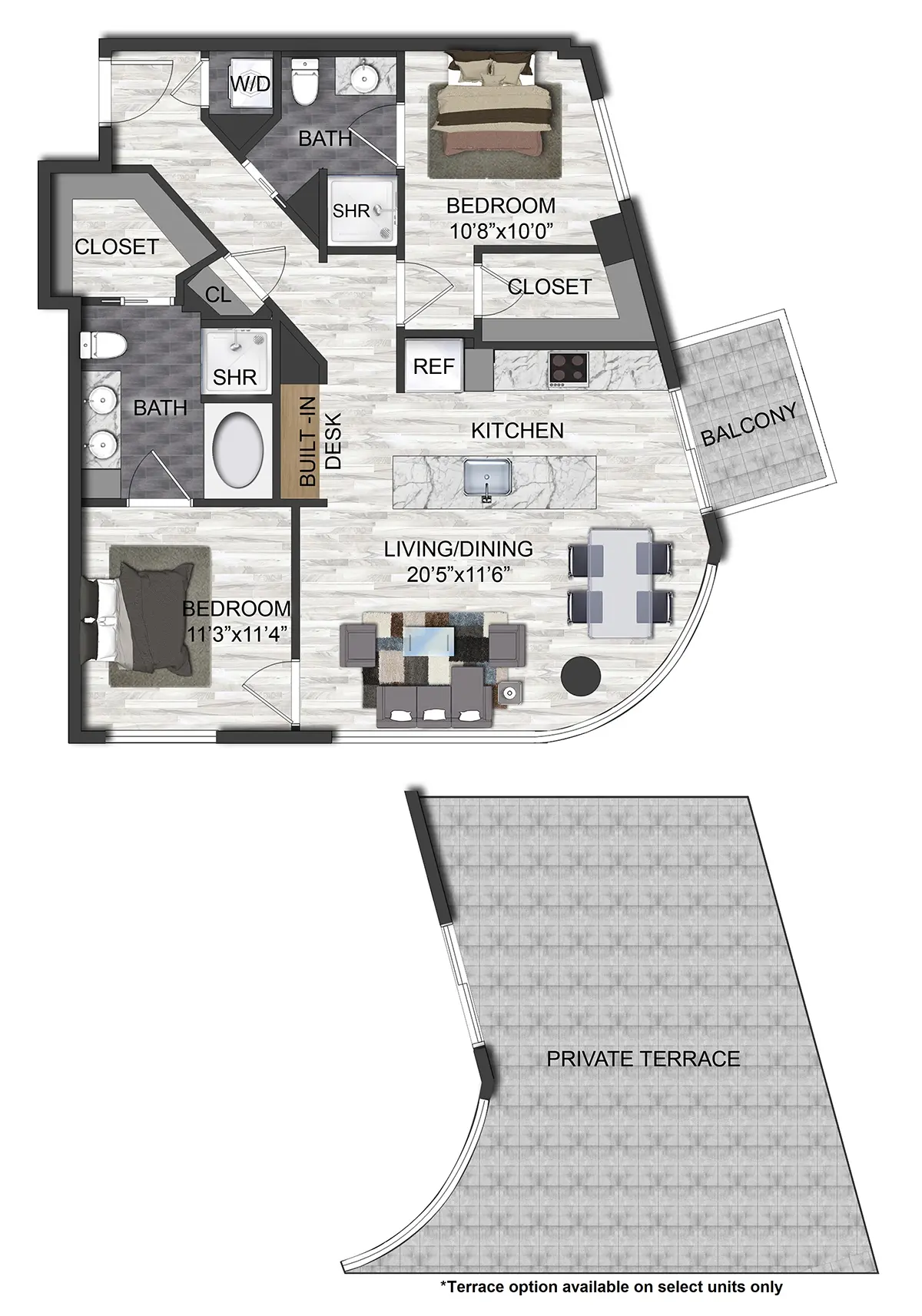 Vantage Med Center Houston Apartments FloorPlan 15